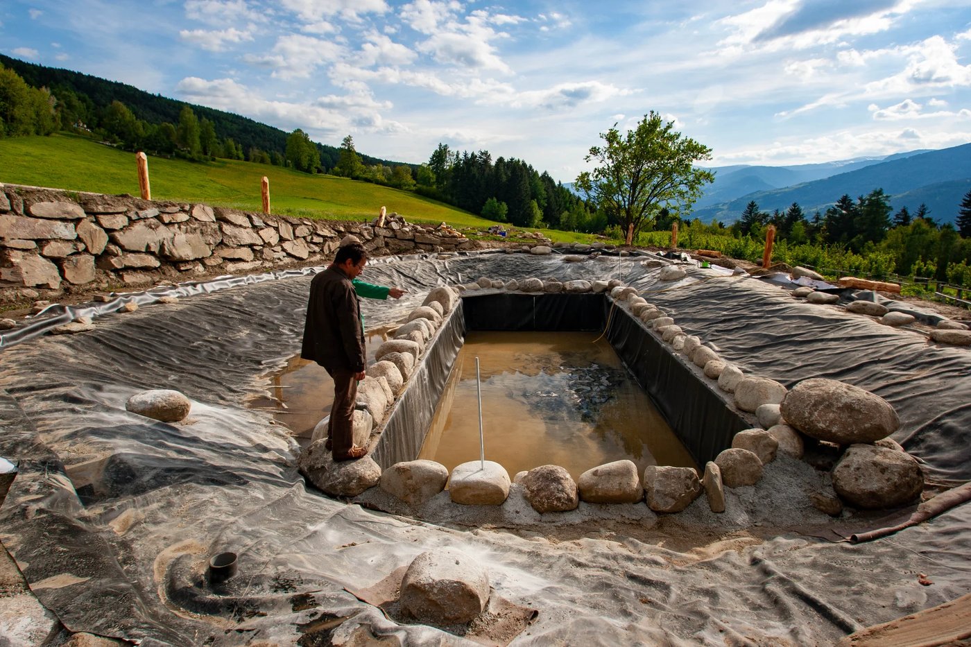 Schwimmteich Mellaun – Beckenformung