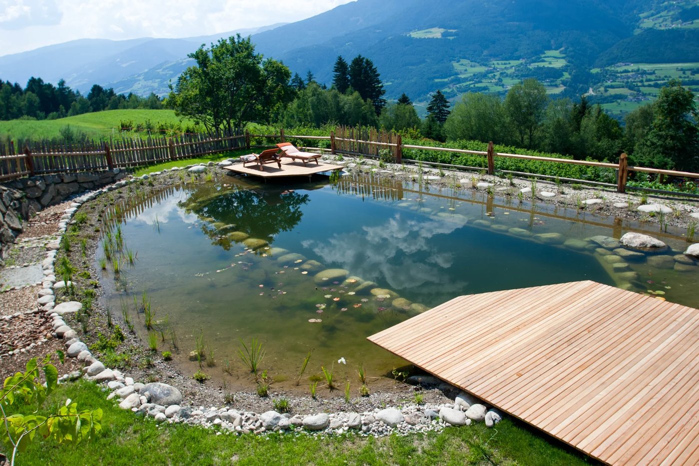 Schwimmteich Mellaun – fertiger Teich