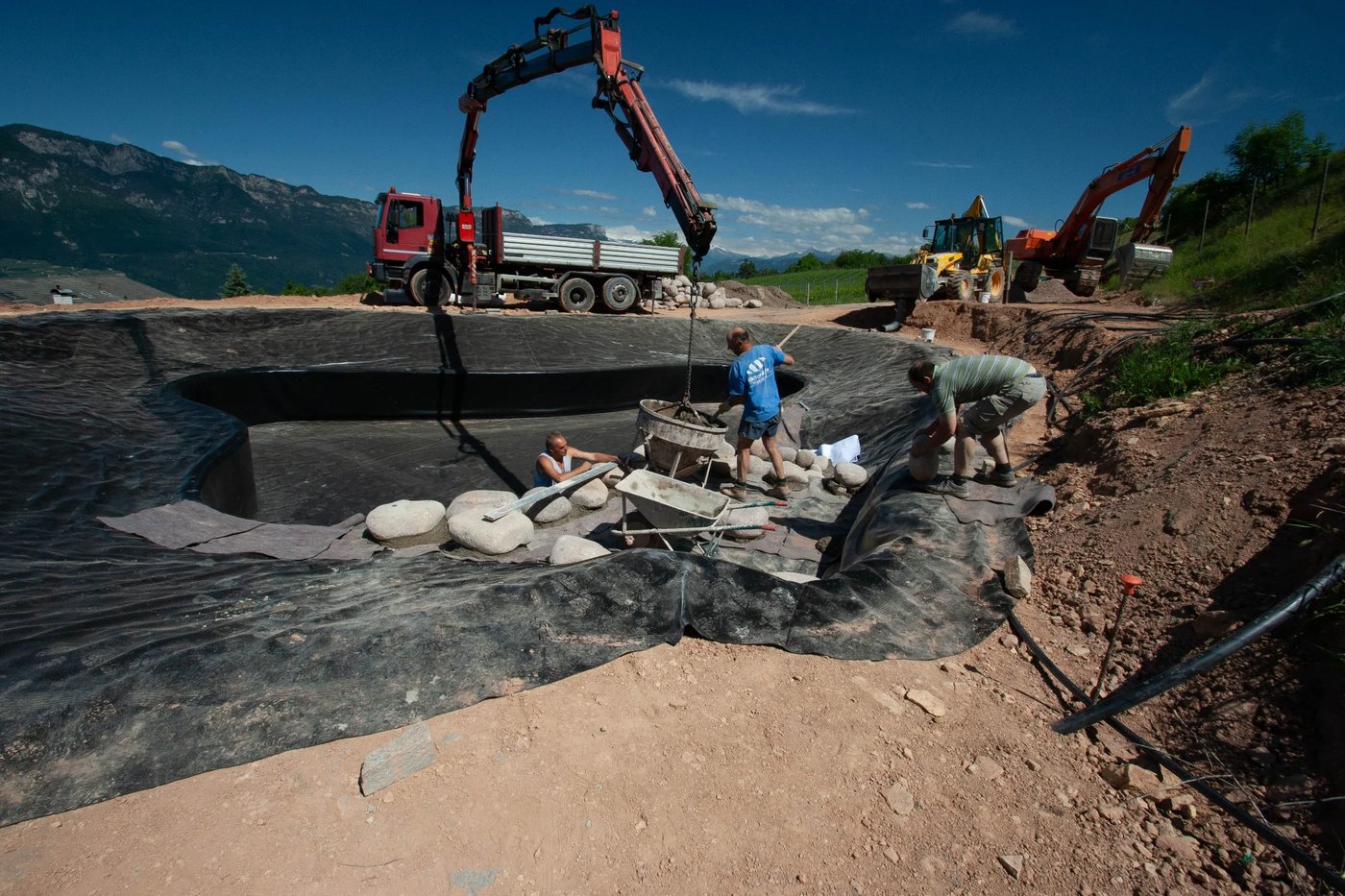 Badeteich Montan – Abdichtung